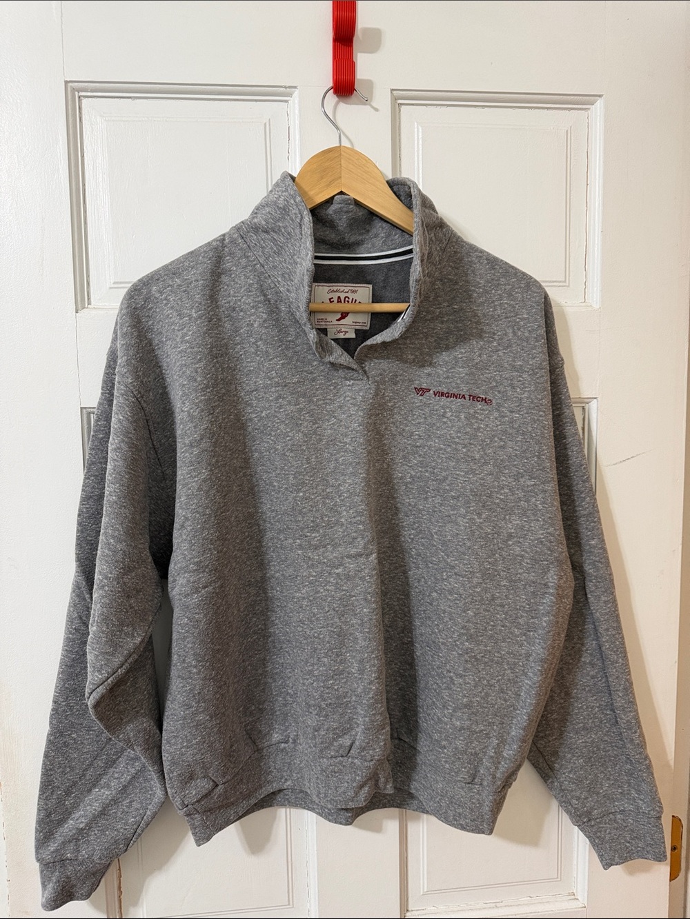 Gray Quarter-Zip Pullover Sweater